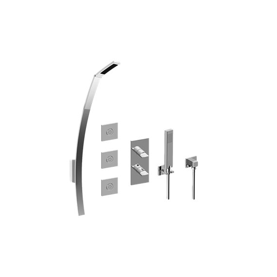 Graff GM2.128WG-C14E0 M-Series Full Thermostatic Shower System with Diverter Valve - Rough and Trim 