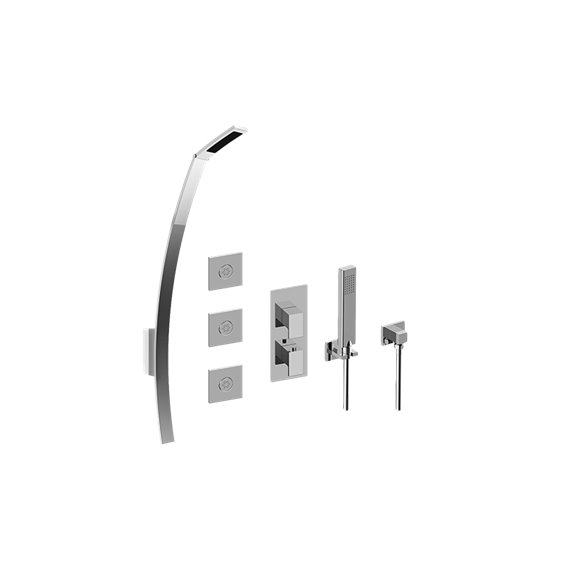 Graff GM2.128WG-LM31E0 M-Series Full Thermostatic Shower System with Diverter Valve - Rough and Trim 