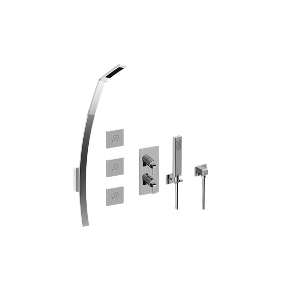 Graff GM2.128WG-LM40E0 M-Series Full Thermostatic Shower System with Diverter Valve - Rough and Trim 