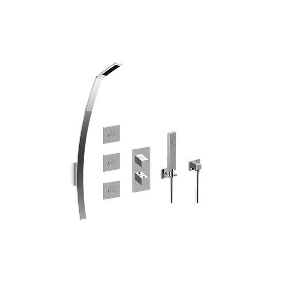 Graff GM2.128WG-SH0 M-Series Full Thermostatic Shower System with Diverter Valve - Rough and Trim 