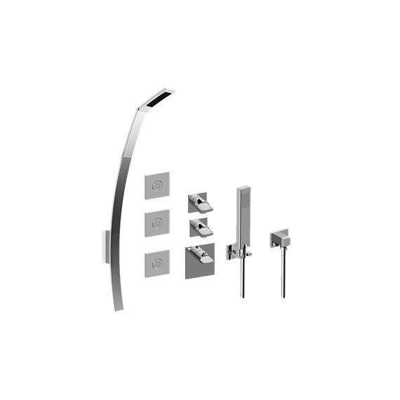 Graff GM3.128SH-C14E0 M-Series Full Thermostatic Shower System - Rough and Trim 