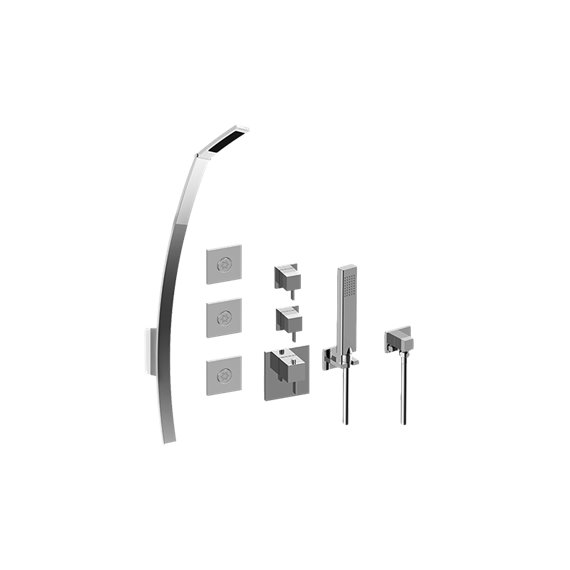 Graff GM3.128SH-LM39E0 M-Series Full Thermostatic Shower System - Rough and Trim 