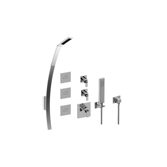 Graff GM3.128SH-LM40E0 M-Series Full Thermostatic Shower System - Rough and Trim 