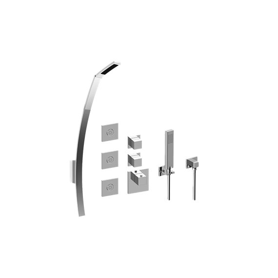Graff GM3.128SH-SH0 M-Series Full Thermostatic Shower System - Rough and Trim 
