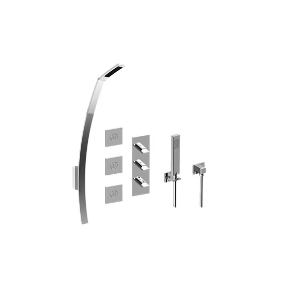 Graff GM3.128WH-C14E0 M-Series Full Thermostatic Shower System - Rough and Trim 