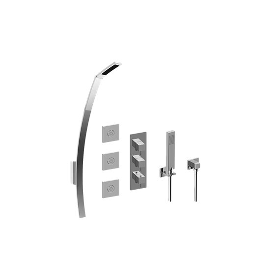 Graff GM3.128WH-LM39E0 M-Series Full Thermostatic Shower System - Rough and Trim 
