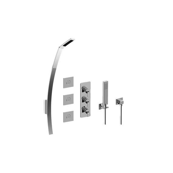 Graff GM3.128WH-LM40E0 M-Series Full Thermostatic Shower System - Rough and Trim 