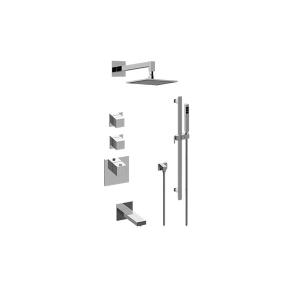 Graff GM3.612ST-SH0 M-Series Thermostatic Shower System - Tub and Shower with Handshower - Rough and Trim 