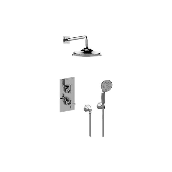 Graff GP2.022WD-1C1L M-Series Thermostatic Shower System Shower with Handshower - Rough and Trim 