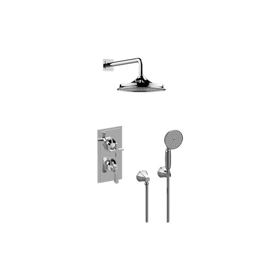 Graff GP2.022WD-1L1C M-Series Thermostatic Shower System Shower with Handshower - Rough and Trim 