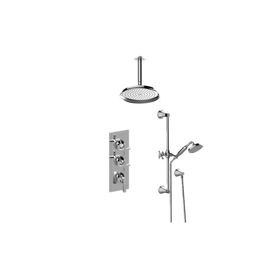 Graff GP3.011WB-1L2C M-Series Thermostatic Shower System - Shower with Handshower - Rough and Trim 