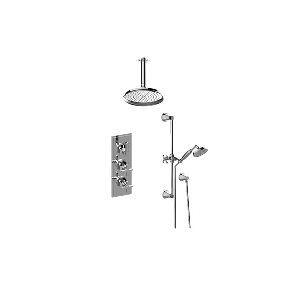 Graff GP3.011WB-2C1L M-Series Thermostatic Shower System - Shower with Handshower - Rough and Trim 