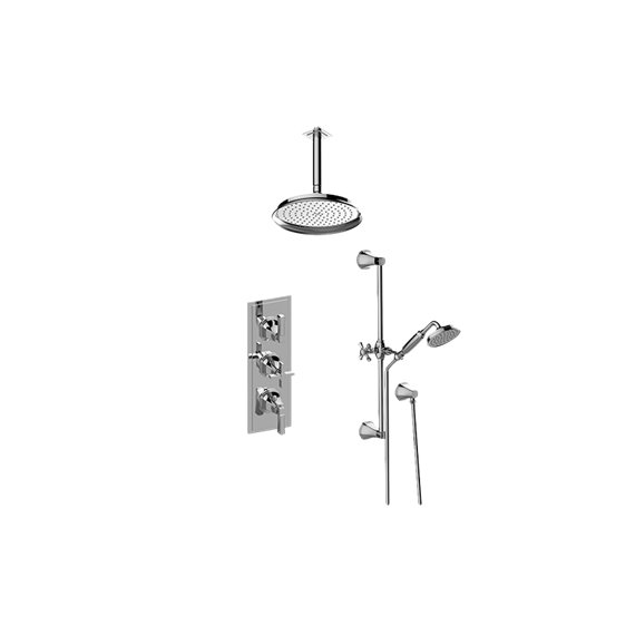 Graff GP3.011WB-2L1C M-Series Thermostatic Shower System - Shower with Handshower - Rough and Trim 