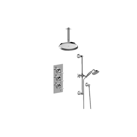 Graff GP3.011WB-C15E0 M-Series Thermostatic Shower System - Shower with Handshower - Rough and Trim 