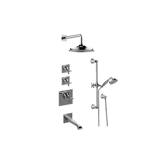 Graff GP3.M12ST-C15E0 M-Series Thermostatic Shower System Tub and Shower with Handshower - Rough and Trim 