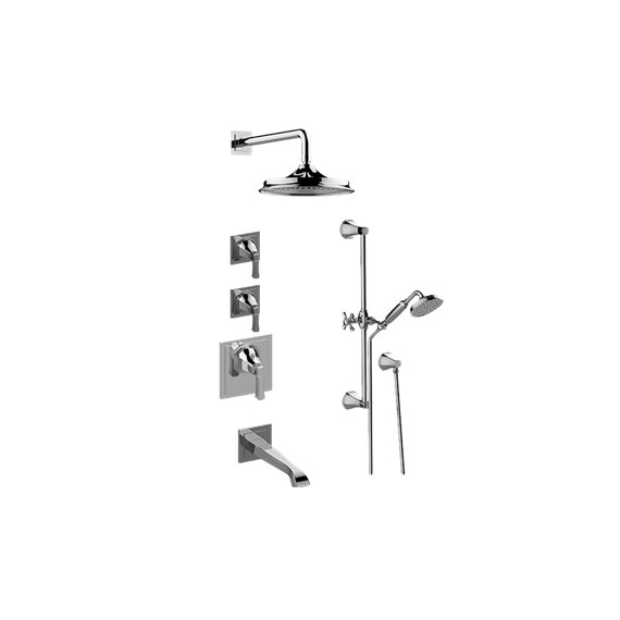 Graff GP3.M12ST-LM47E0 M-Series Thermostatic Shower System Tub and Shower with Handshower - Rough and Trim 