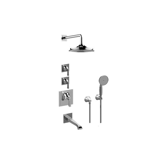 Graff GP3.M22SH-LM47E0 M-Series Thermostatic Shower System Tub and Shower with Handshower - Rough and Trim 