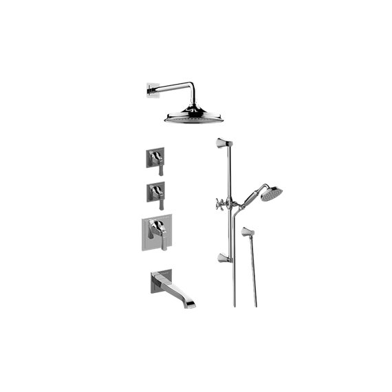 Graff GR3.M12ST-LM47E0 M-Series Thermostatic Shower System - Tub and Shower with Handshower - Rough and Trim 