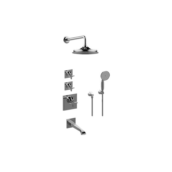 Graff GR3.M22SH-C15E0 M-Series Thermostatic Shower System - Tub and Shower with Handshower - Rough and Trim 