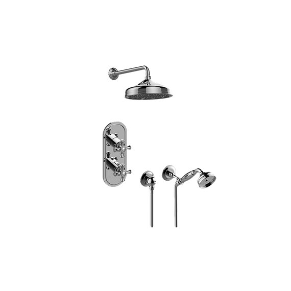 Graff GS2.022WD-C3E0-T M-Series Thermostatic Shower System - Shower with Handshower - Trim Only 