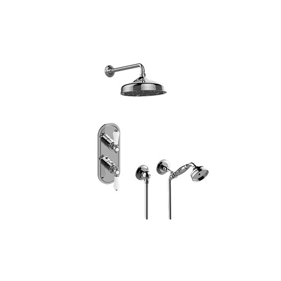 Graff GS2.022WD-LC1E0 M-Series Thermostatic Shower System - Shower with Handshower - Rough and Trim 
