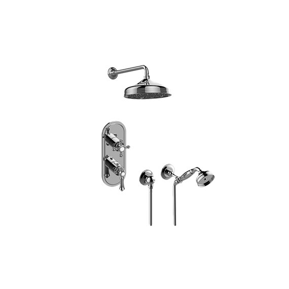 Graff GS2.022WD-LM15C2 M-Series Thermostatic Shower System - Shower with Handshower - Rough and Trim 