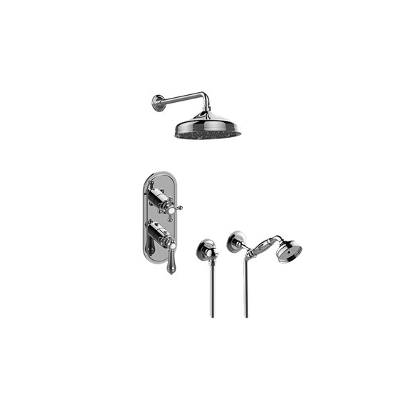 Graff GS2.022WD-LM34C2 M-Series Thermostatic Shower System - Shower with Handshower - Rough and Trim 
