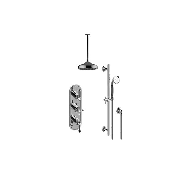 Graff GS3.011WB-ALM15C2 M-Series Thermostatic Shower System - Shower with Handshower - Rough and Trim 