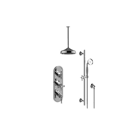 Graff GS3.011WB-ALM22C3 M-Series Thermostatic Shower System - Shower with Handshower - Rough and Trim 