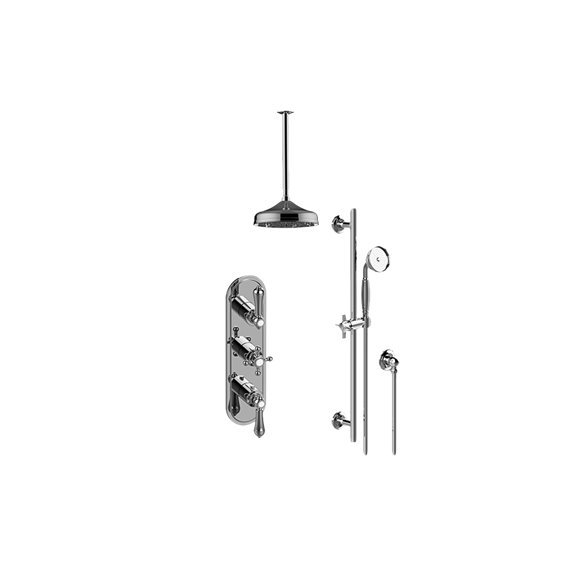 Graff GS3.011WB-ALM34C2 M-Series Thermostatic Shower System - Shower with Handshower - Rough and Trim 