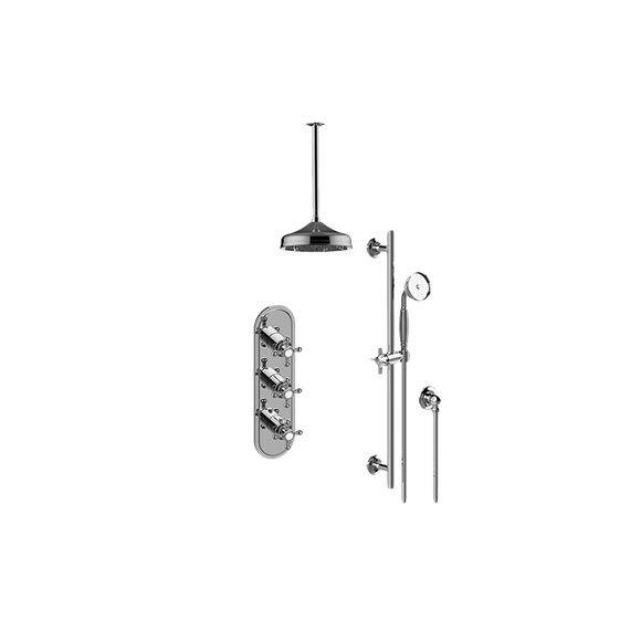 Graff GS3.011WB-C2E0 M-Series Thermostatic Shower System - Shower with Handshower - Rough and Trim 