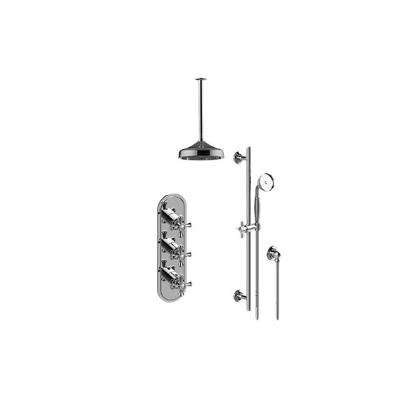 Graff GS3.011WB-C3E0 M-Series Thermostatic Shower System - Shower with Handshower - Rough and Trim 