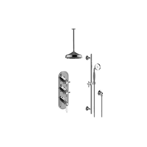 Graff GS3.011WB-LC1C2 M-Series Thermostatic Shower System - Shower with Handshower - Rough and Trim 