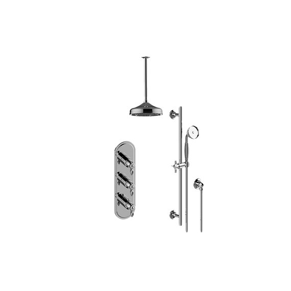 Graff GS3.011WB-LM14E0 M-Series Thermostatic Shower System - Shower with Handshower - Rough and Trim 