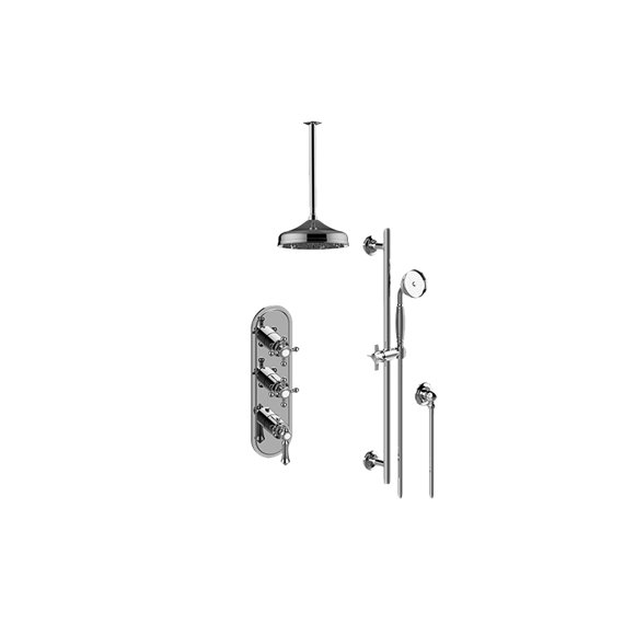 Graff GS3.011WB-LM15C2-T M-Series Thermostatic Shower System - Shower with Handshower - Trim Only 