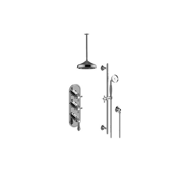 Graff GS3.011WB-LM34C2 M-Series Thermostatic Shower System - Shower with Handshower - Rough and Trim 