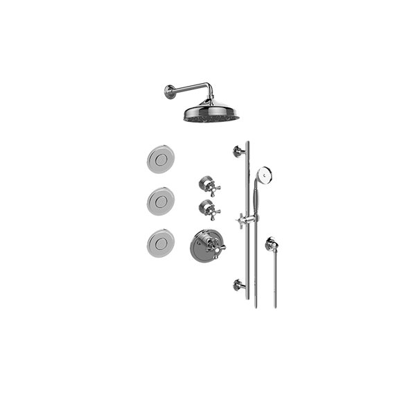 Graff GS3.112SH-C3E0 M-Series Full Thermostatic Shower System - Rough and Trim 
