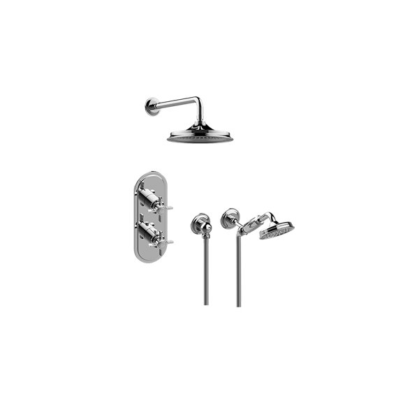 Graff GT2.022WD-C16E0 M-Series Thermostatic Shower System - Shower with Handshower - Rough and Trim 
