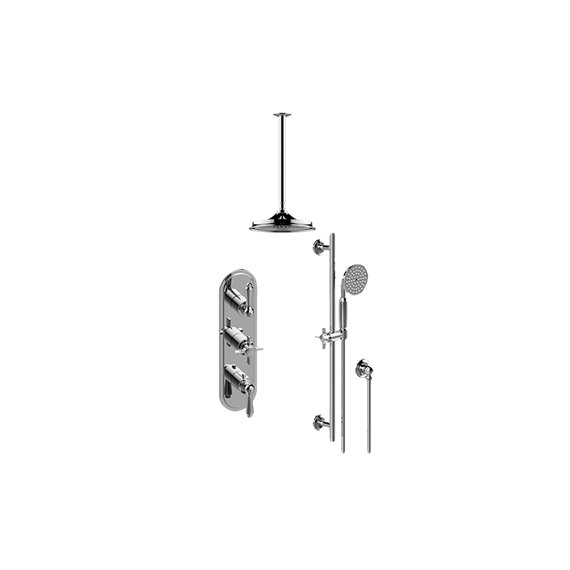 Graff GT3.011WB-ALM48C16-T M-Series Thermostatic Shower System - Shower with Handshower - Trim Only 