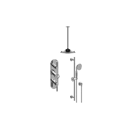 Graff GT3.041WB-ALM56C18 M-Series Thermostatic Shower System - Shower with Handshower - Rough and Trim 