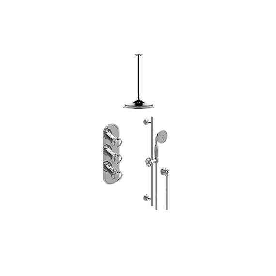 Graff GT3.041WB-C18E0 M-Series Thermostatic Shower System - Shower with Handshower - Rough and Trim 