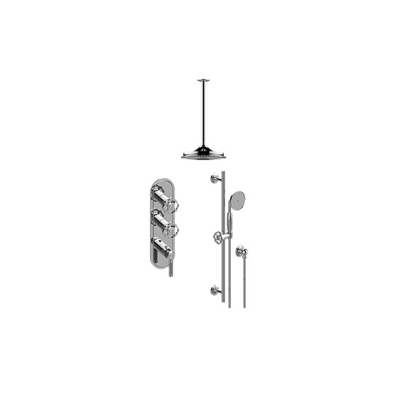 Graff GT3.041WB-LM56C18 M-Series Thermostatic Shower System - Shower with Handshower - Rough and Trim 