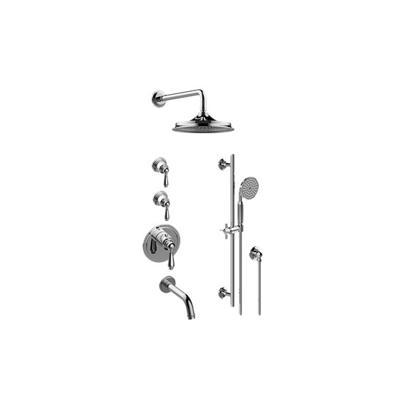 Graff GT3.K12ST-LM48E0 M-Series Thermostatic Shower System - Tub and Shower with Handshower - Rough and Trim 
