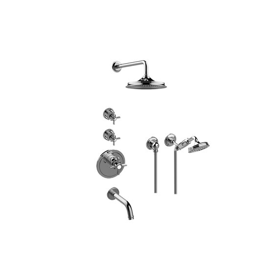 Graff GT3.K22SH-C16E0-T M-Series Thermostatic Shower System - Tub and Shower with Handshower - Trim Only 