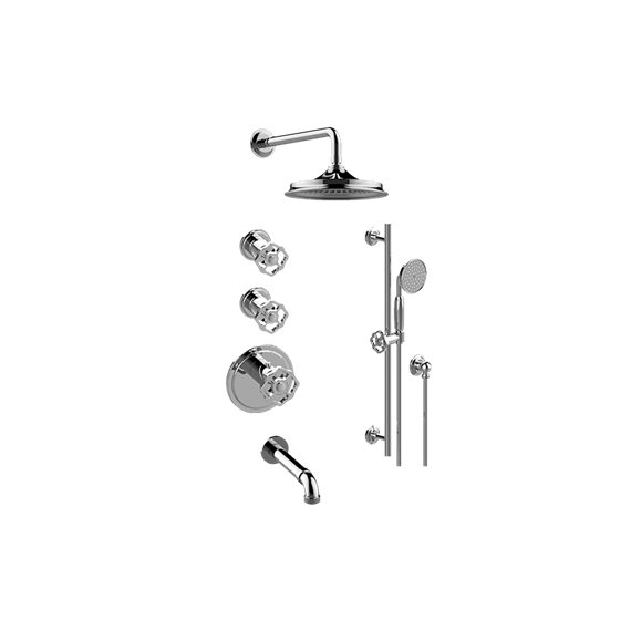 Graff GT3.N42ST-C18E0 M-Series Thermostatic Shower System - Tub and Shower with Handshower - Rough and Trim 