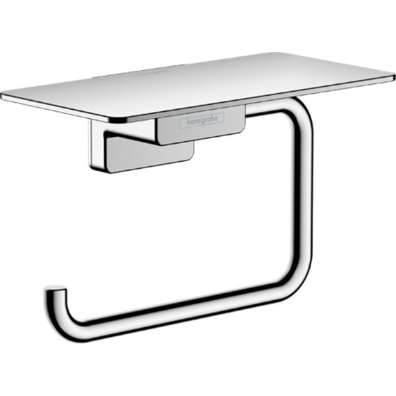 HANSGROHE ADDSTORIS PAPER HOLDER WITH SHELF 