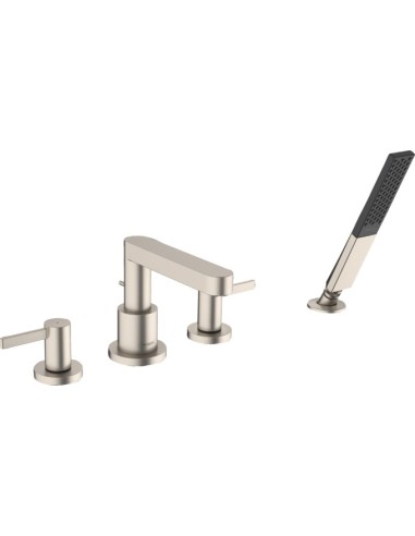 HANSGROHE FINORIS 4-HOLE ROMAN TUB SET TRIM WITH 1.75 GPM HANDSHOWER 