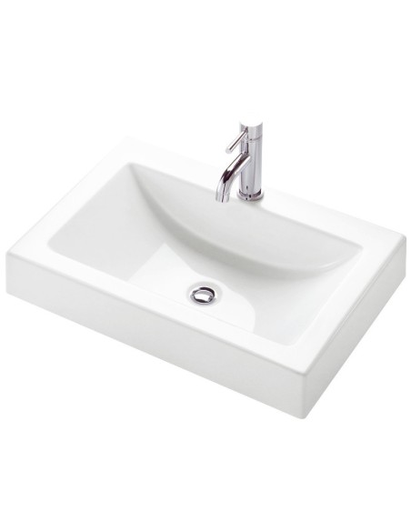 Neptune 25PLAVZEN-4-8PO White ZEN 25R-4in sink 8in Drilled