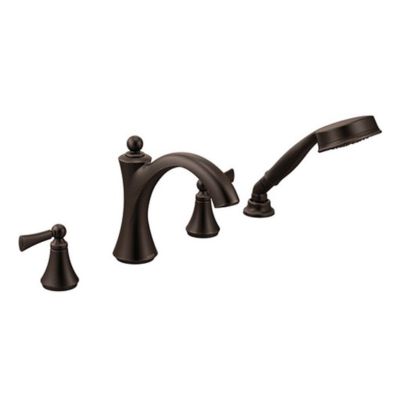 MOEN WYNFORD 4 HOLE ROMAN TUB TRIM W/HH 