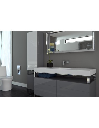 Neptune WISHS48-4-8PO White WISH S48-4in polymer sink 8in Drilled